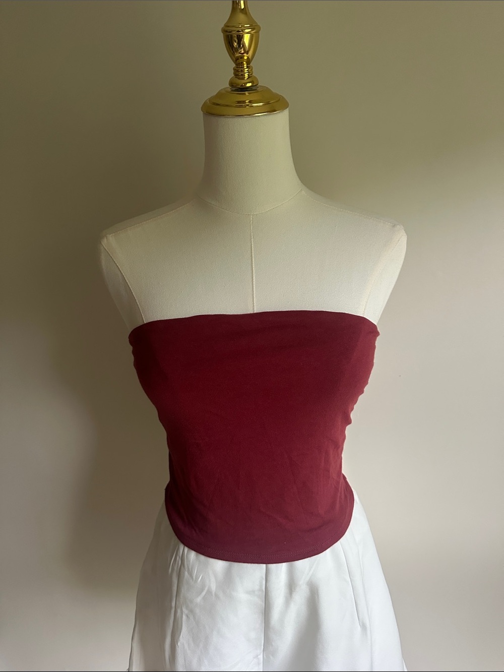 Garage Wine Red Strapless Tube Top